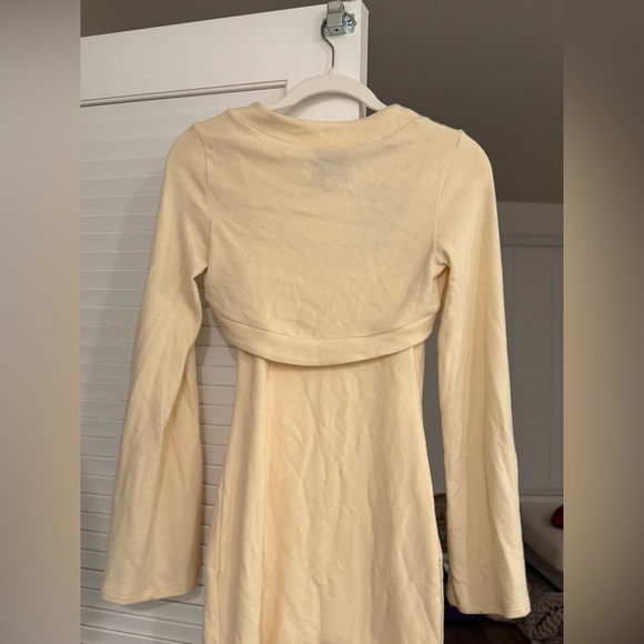 Chloe Knit Shrug Dress Set from Reformation in the color “Custard” - Picture 4 of 4
